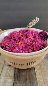 Purple Slaw with Carrots and Craisins