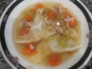 Yom Kippur Soup with Traditional Kreplach