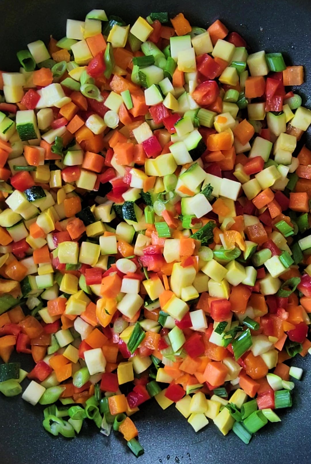 Check out all the colors of the vegetables in the Garden Fresh Confetti Quinoa.