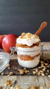 Apple Pie Parfaits are made with real apples and homemade granola.
