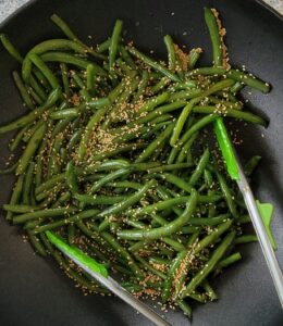 Asian Green Beans with Green Garlic