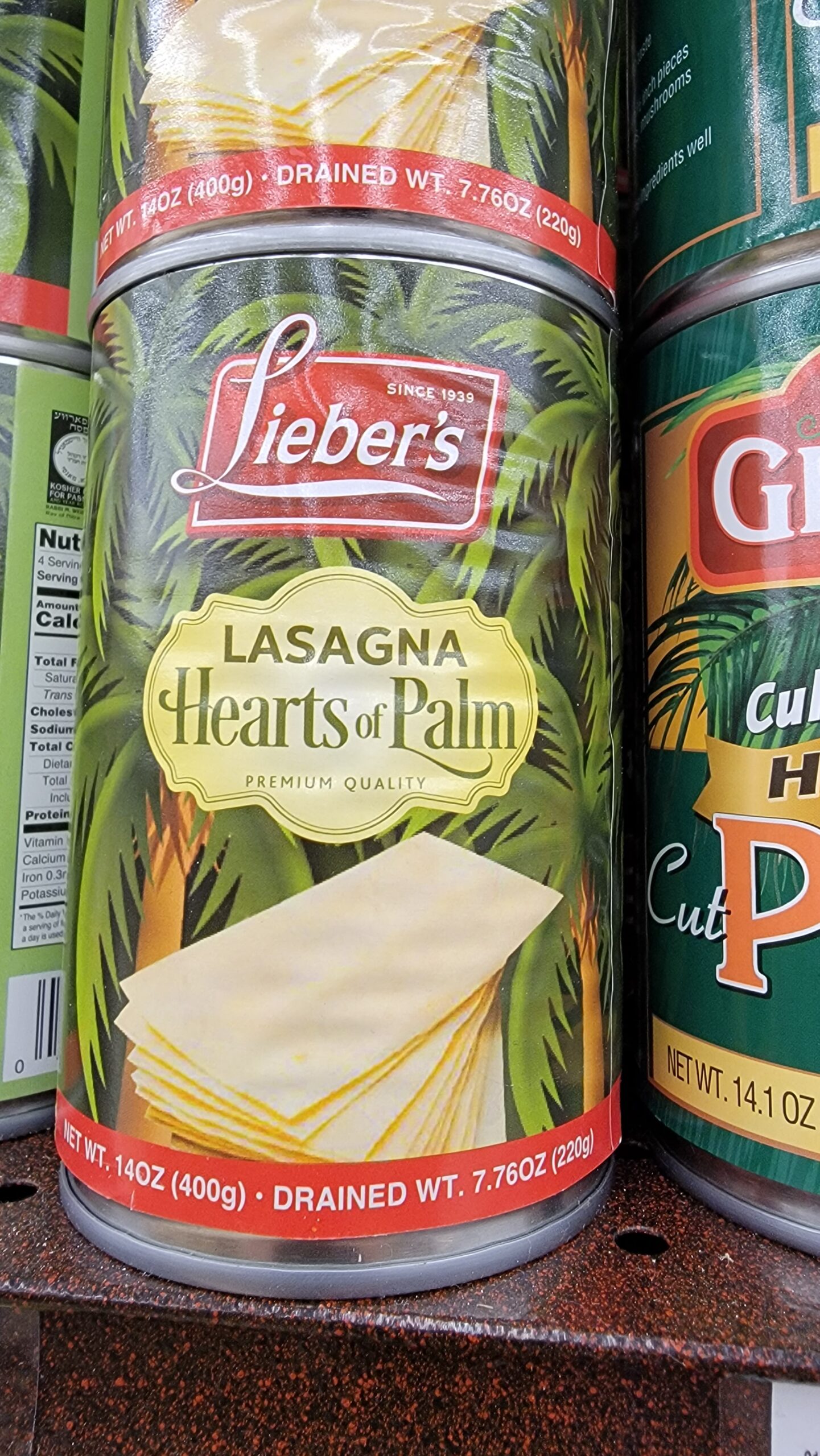 Hearts of Palm Lasagna noodles