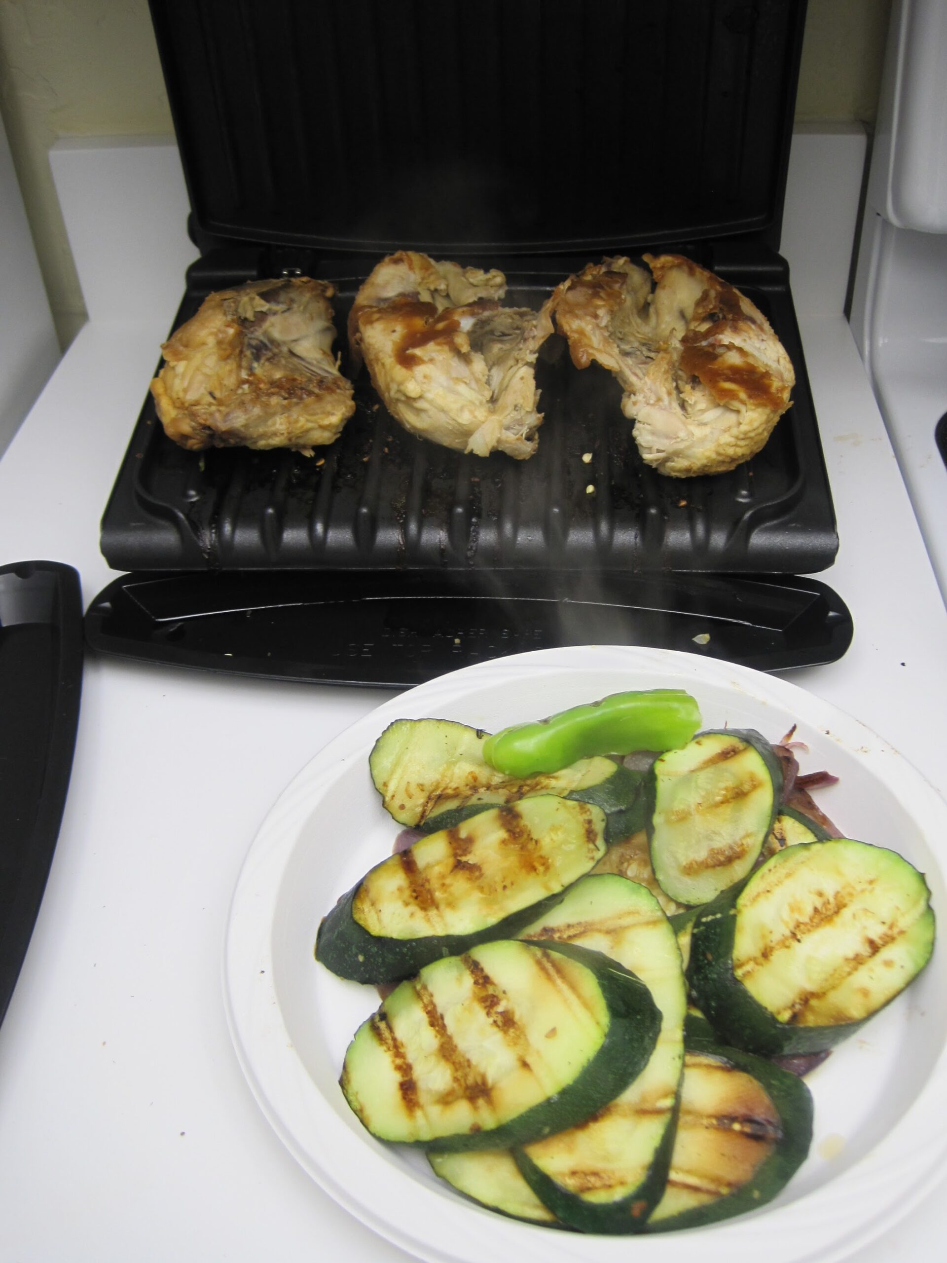 Photo of indoor grill used when Traveling Gluten Free