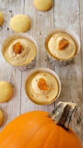 Mini Pumpkin Mousse Cups Piped Into Cups