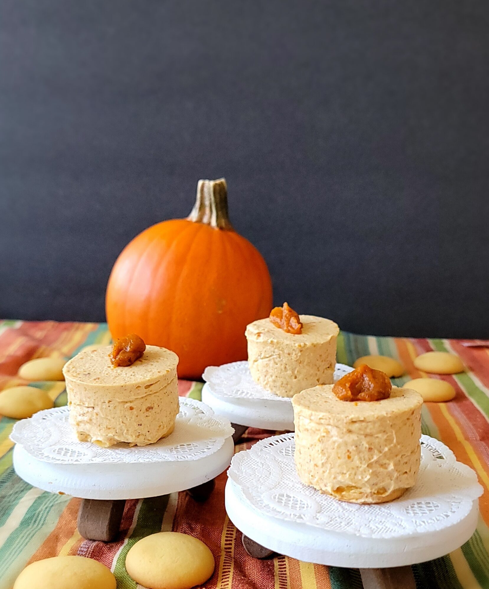 Mini Pumpkin Mousse Cheesecakes