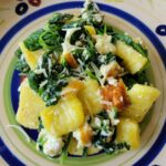 Garlic Gnocchi with Paneer and Spinach