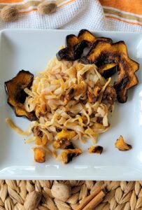 Acorn Squash with Plant Based Butter and Zero Carb Noodles