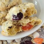 Gluten Free Fruited White Chocolate Oatmeal Cookies