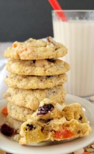 Gluten Free Fruited White Chocolate Oatmeal Cookie