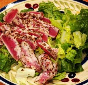 Trial of Pepper Crusted Tuna Salad