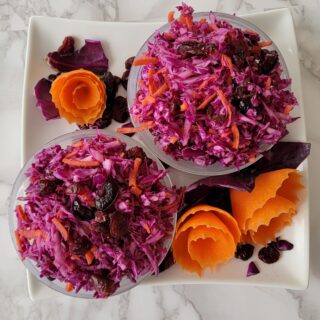 Purple Slaw with Carrots and Craisins
