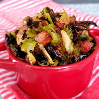 Crispy Brussels Sprouts and Salami