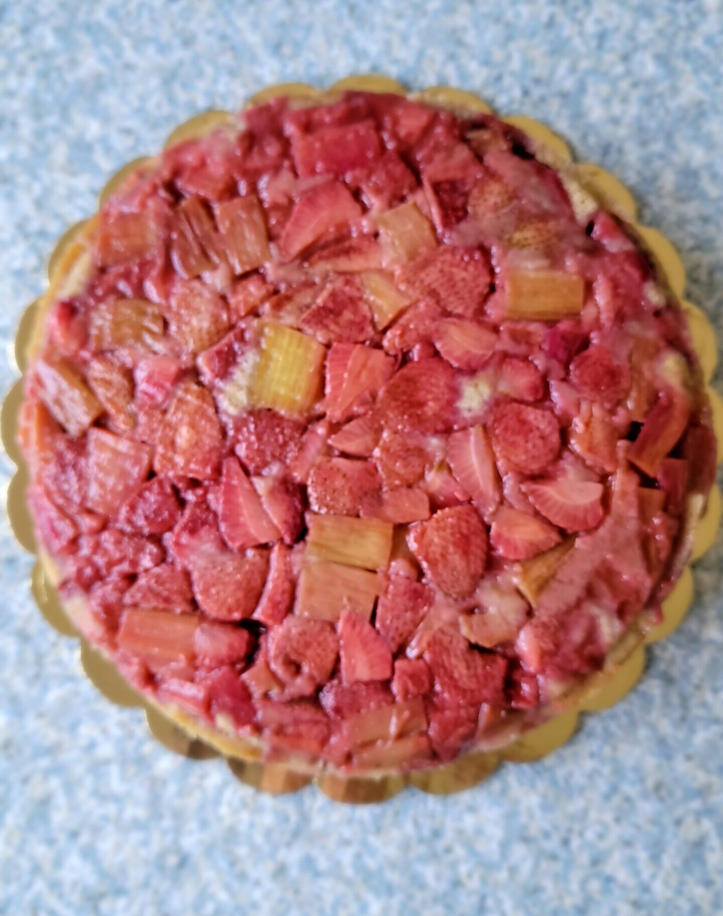 10-inch Strawberry Rhubarb Upside Down Cake