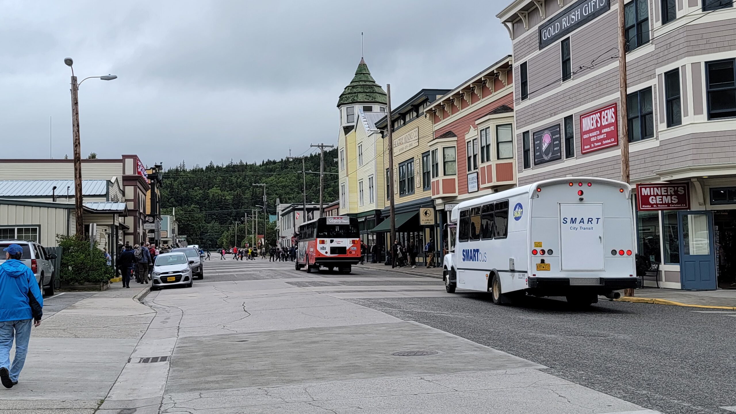 The main street in Skagway, Alaska