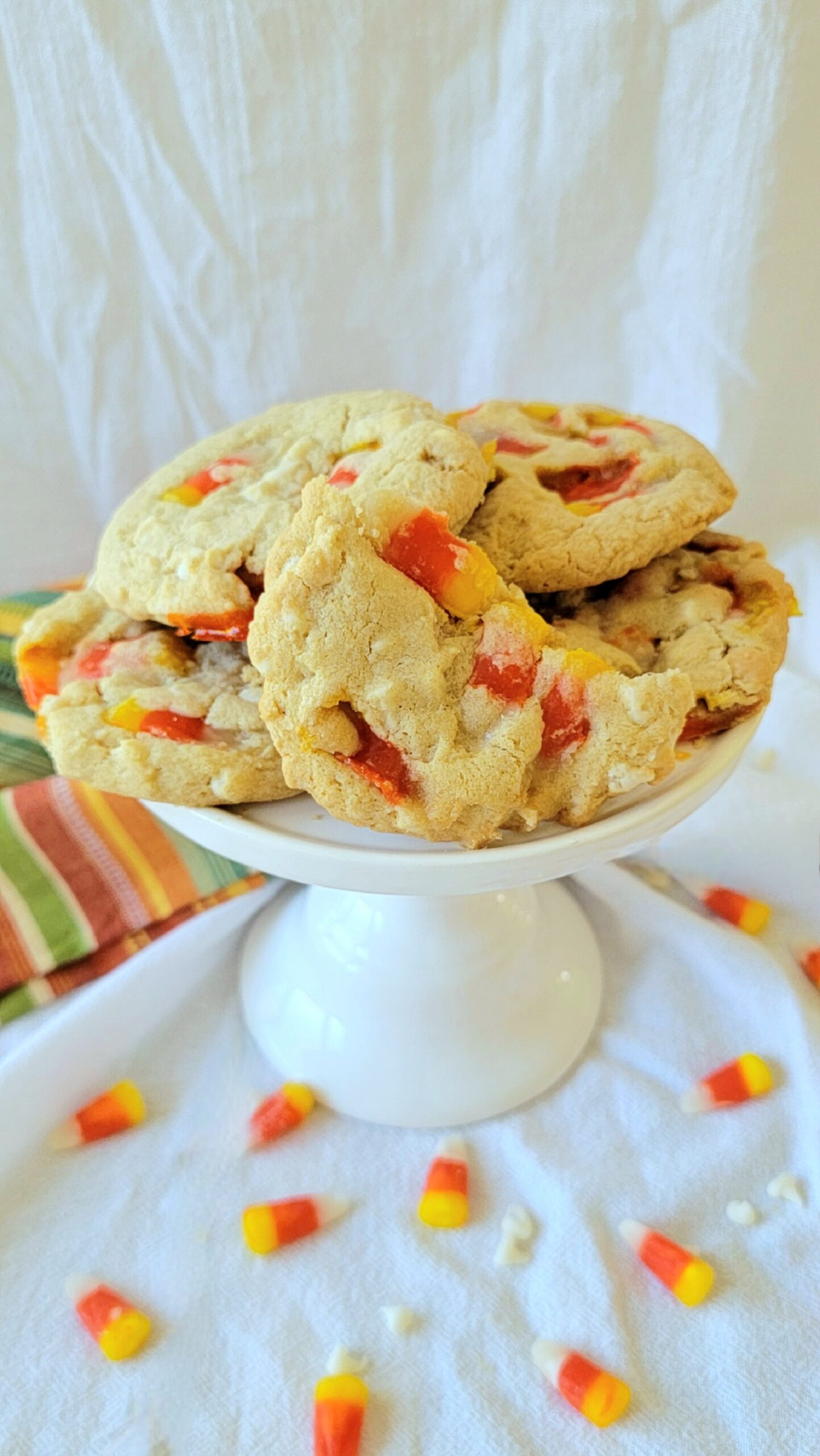 Candy Corn and White Chocolate Chip Cookies