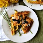 Cauliflower Waffles with Dill Cream