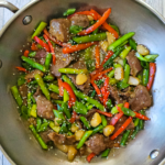 Stir Fry Velvet Beef and Asparagus