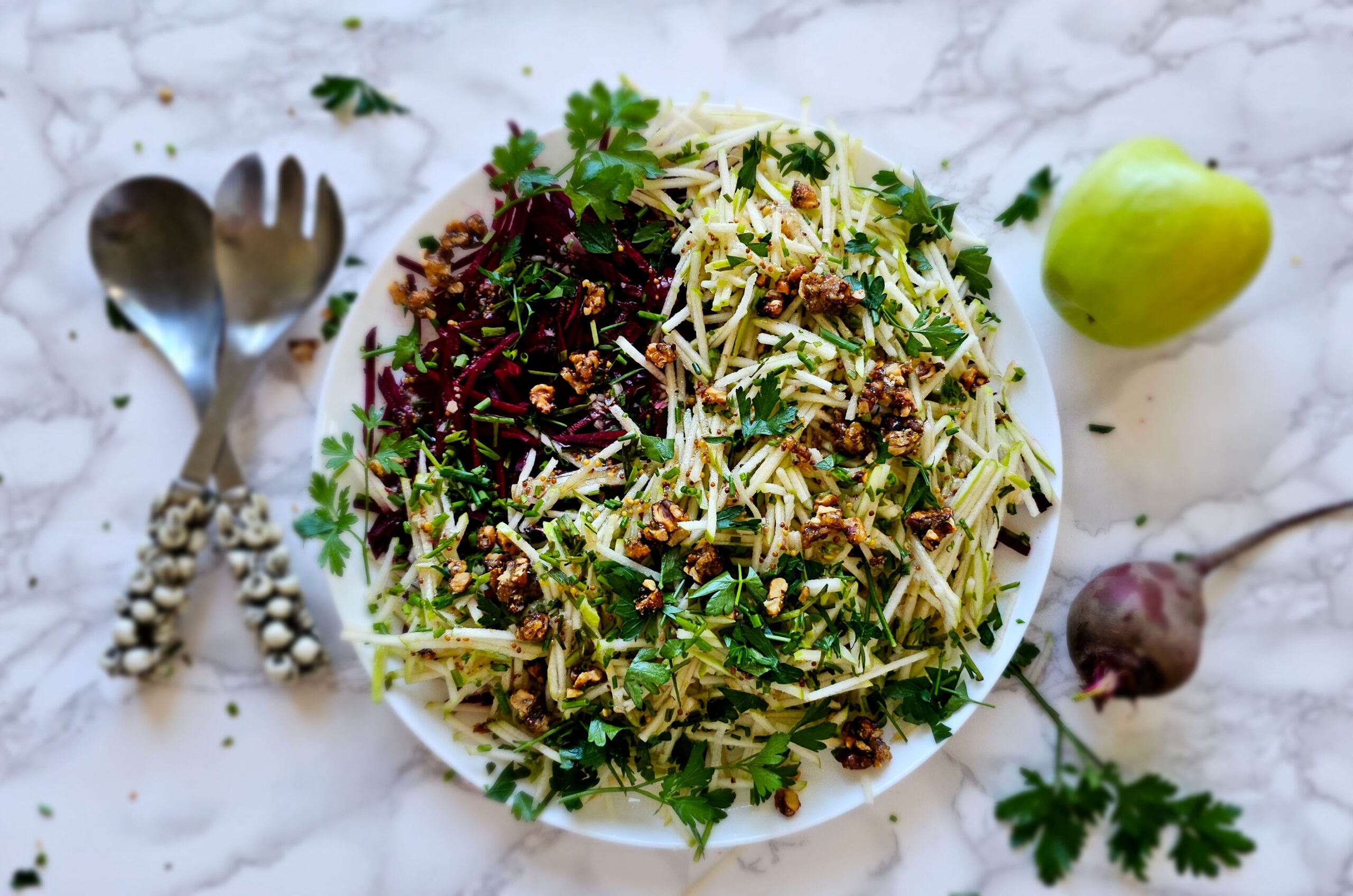 Shredded Beet and Apple Salad