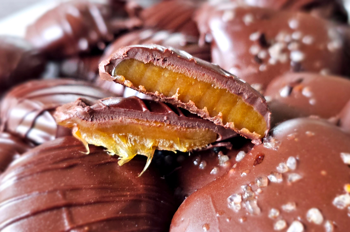 Homemade Chocolate Covered Caramels - Plant Based