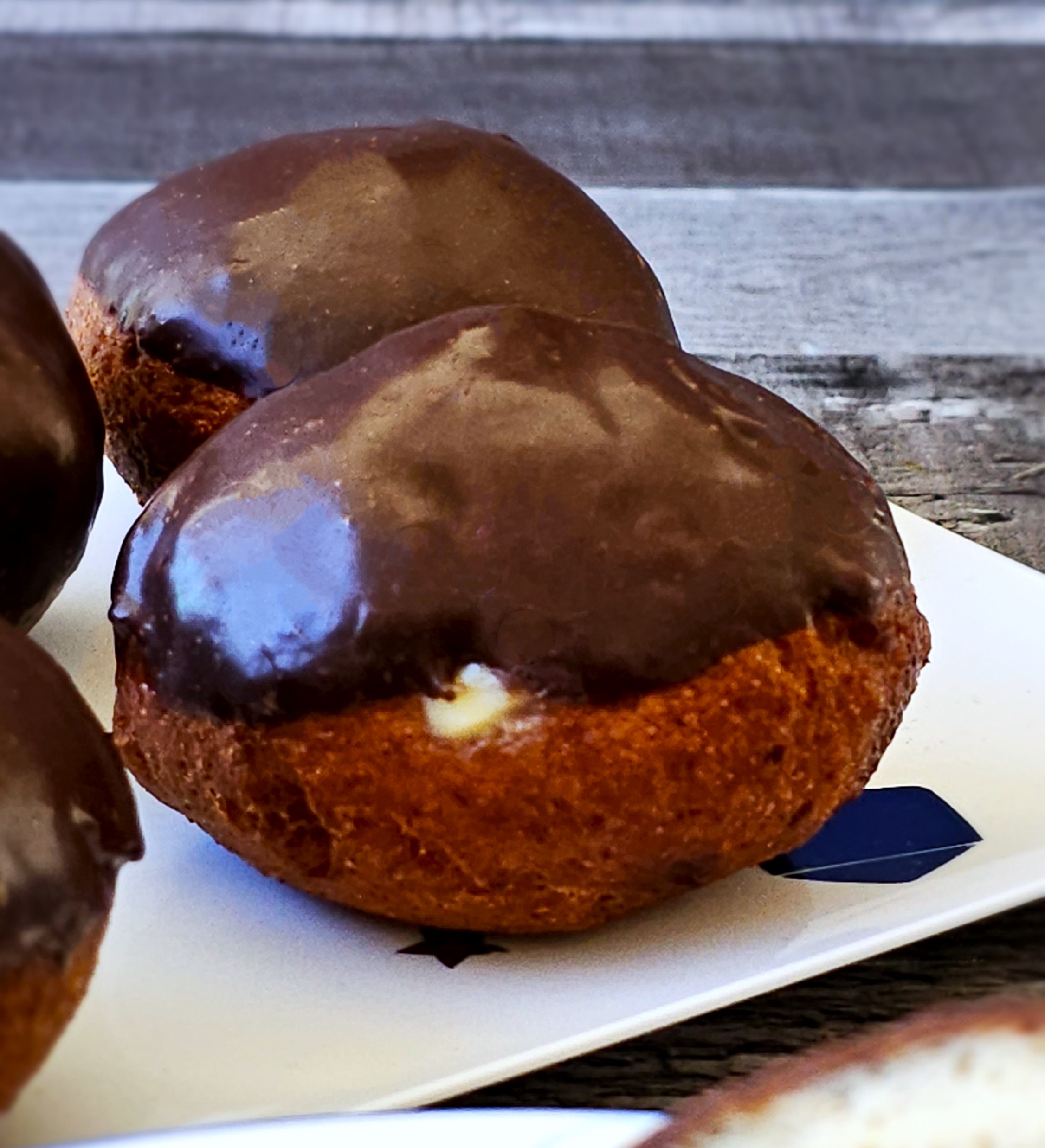 Homemade Vegan Boston Cream Donuts (Easy!)