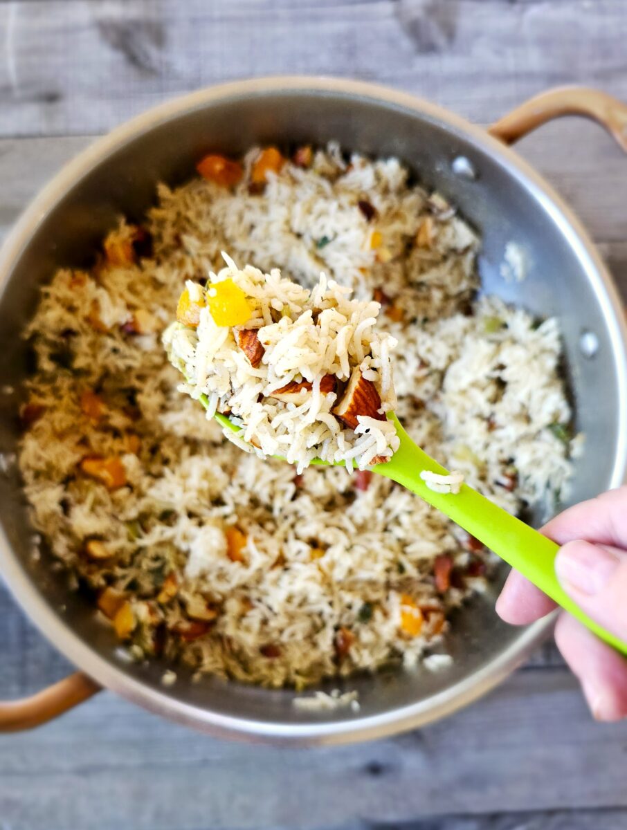 Smoking Rice Smoked Rice with Apricots and Smoked Almonds - Kosher Everyday