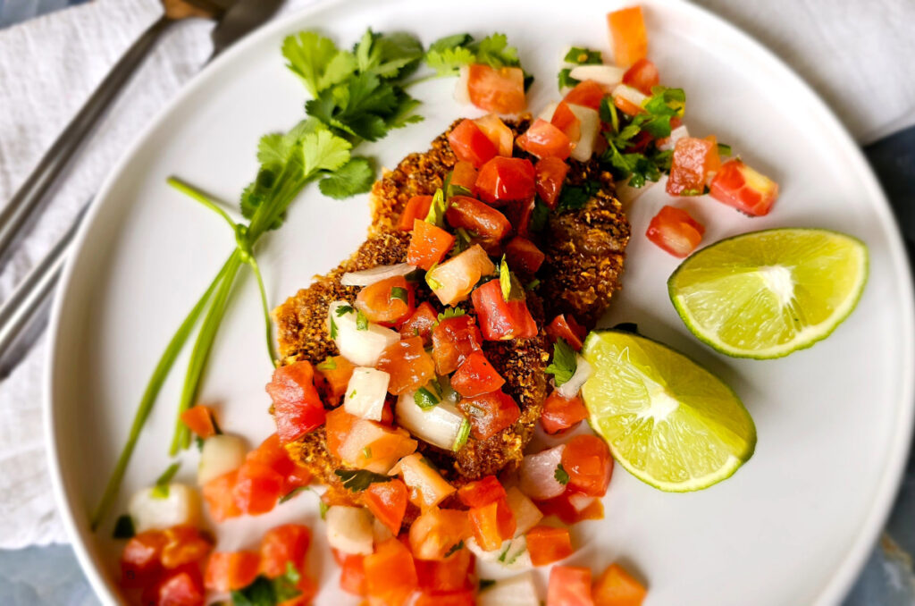 Crunchy Gefilte Fish with Tomato Lime Salsa